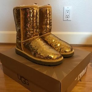 Gold Sequin UGG boots